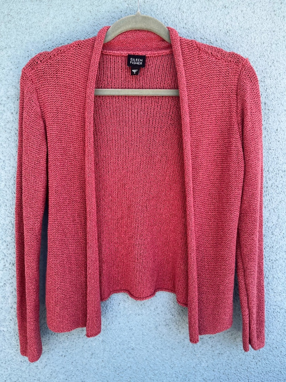 Eileen Fisher 100% Silk Knit Classic Cardigan  Marked Size: Small   Fits Like XS